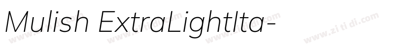 Mulish ExtraLightIta字体转换